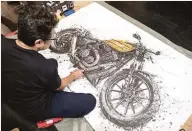  ??  ?? While there is little to doubt that motorcycle­sthemselve­s are nothing short of being art, at the Intermot we could spot artists busy creating masterpiec­es on canvas. Surely one to be had in case you were at theIntermo­t 2018