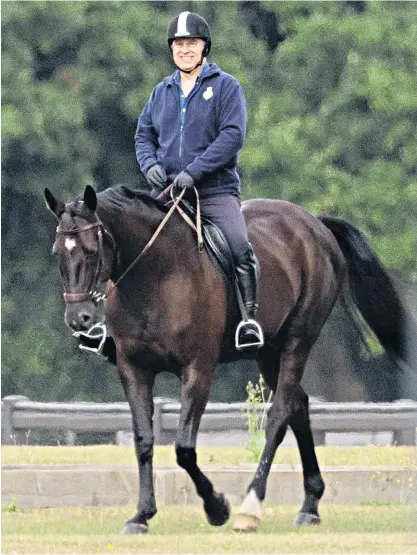  ?? ?? The Duke of York, who has largely withdrawn from public life, was seen riding at Windsor Castle yesterday