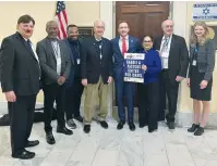  ?? (Israel Allies Foundation) ?? CHRISTIAN AND Jewish leaders discuss Israel with Rep. Jack Bergman (R-Michigan) on Wednesday.