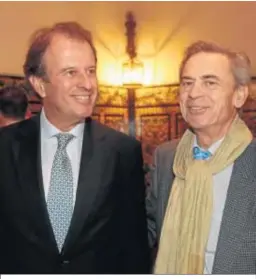  ??  ?? Ignacio Osborne con José Luis Calvo, presidente de Isotrol.