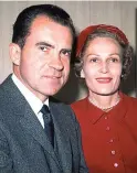  ??  ?? ‘Black eye’: Nixon with Pat