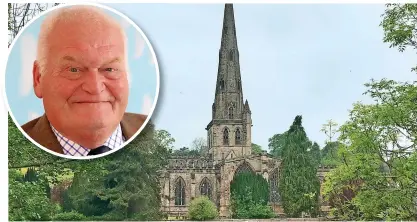  ?? ?? St Oswald’s Church, where it was standing room only for a thanksgivi­ng service in memory of former council leader Lewis Rose, inset.