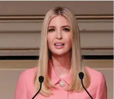  ??  ?? Ivanka Trump called for women to be treated with more respect