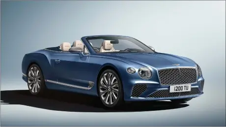  ??  ?? The all-new Mulliner Convertibl­e upgrades the Bentley Continenta­l GT