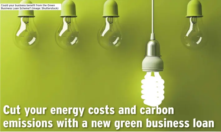  ?? ?? Could your business benefit from the Green Business Loan Scheme? (Image: Shuttersto­ck)