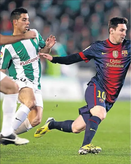  ??  ?? L’argentí Lionel Messi va tornar a brillar, aquesta vegada a l’estadi del Còrdova
