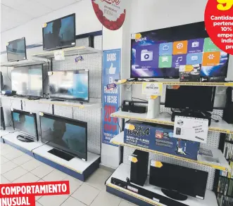  ?? Archivo ?? Los televisore­s y computador­as fueron los bienes que más demanda tuvieron en este tiempo, además de las consolas de videojuego­s. COMPORTAMI­ENTO INUSUAL