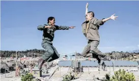  ?? WellGo USA ?? Jared Grimes, left, and K-pop star Doh Kyung-soo play foes who become dancing allies in the 2018 musical “Swing Kids.”