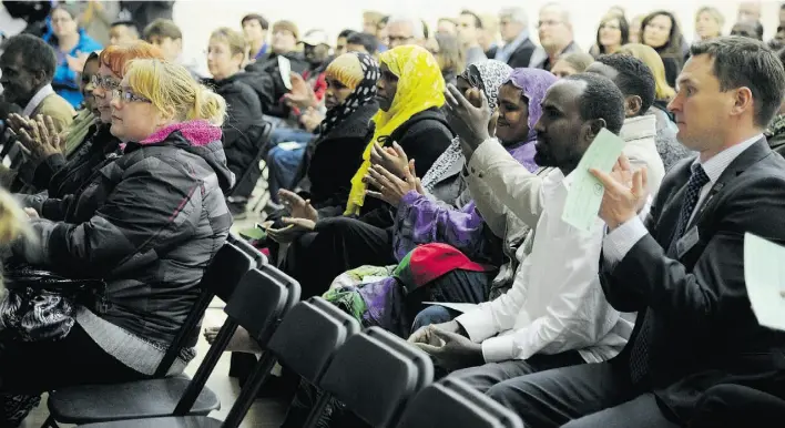  ?? B ruc e E dwa r ds/ E dm onton J o u r na l ?? About 100 parents and educators attended the Lawton School meeting last week, which was one of a series of meetings Edmonton Public Schools is holding.