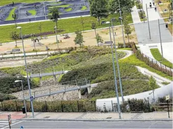  ?? Foto: Iban Aguinaga ?? Vista general del parque del ferrocarri­l de Trinitario­s.