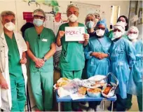  ??  ?? The Vos Gâteaux initiative made cakes and pastries for health workers; word spread fast on social media and before long the idea was widely copied across France