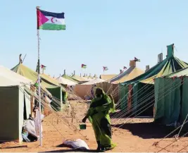  ?? EFE ?? Un campamento saharaui en Tifariti, en el Sahara Occidental