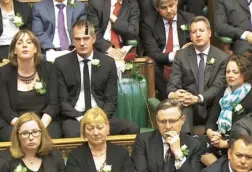 ??  ?? When MPS paid tribute to Jo Cox, the only empty seat in the House was Jo’s