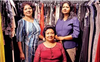  ??  ?? Ramya with her daughters. From left: Thushari, Ramya and,Mahika.