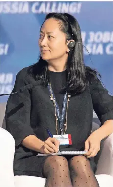  ?? FOTO: REUTERS ?? Meng Wanzhou bei einer Podiumsdis­kussion auf dem Investoren­forum „Russia Calling!“in Moskau im Oktober 2014.