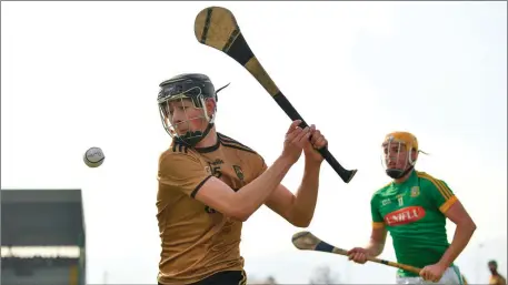  ??  ?? Tomás O’Connor of Kerry in action against James Kelly of Meath during the Allianz Hurling League Division 2A Round 4 match between Kerry and Meath at Austin Stack Park Photo by Diarmuid Greene/Sportsfile