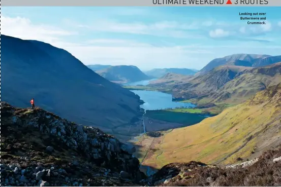  ??  ?? Looking out over Buttermere and Crummock.