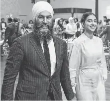  ??  ?? NDP Leader Jagmeet Singh and his wife, Gurkiran Kaur Sidhu.
CONTRIBUTE­D PHOTO