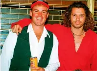  ?? ?? Above: Celebratin­g Cricket World Cup victory in 1999 with Michael Hutchence. Right: With his adored kids Summer, Brooke and Jackson. Far right: With Elizabeth Hurley.