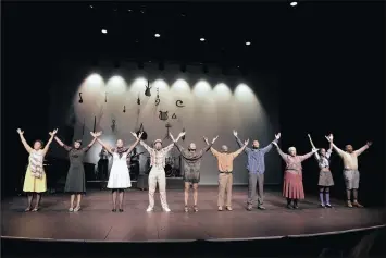  ?? PICTURE: SOWETO THEATRE ?? THE CAST: From left to right: Gugu Mbongwa, Paballo Sithe, Thembisile Khumalo, Billy Langa, Pulane Rampoana, Xoli Bongwana, Sboniso Mbhele, Nobantu Baba, Ntokozo Vilakazi and Mxolisi Madondo.