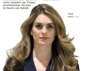  ?? © ap ?? Hope Hicks.