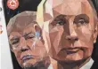  ?? MLADEN ANTONOV, AFP/GETTY IMAGES ?? President Trump and Russian President Vladimir Putin, who are to meet in person for the first time this week in Germany, are pictured on a T-shirt in a souvenir shop in St. Petersburg, Russia.