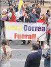  ??  ?? Rechazo. Los anticorreí­stas anunciaron que irán hoy a la Ruta Viva.