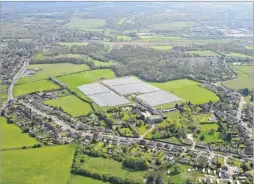  ??  ?? The area near Sturry and Broad Oak where hundreds of houses are planned. Top, a design for the viaduct across it