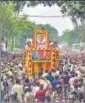  ?? PTI ?? People attend the funeral procession of Kalyan Singh, in Bulandshah­r on Monday.