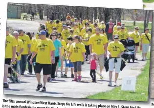  ?? — Threads of Life. - Submitted
- Submitted ?? The fifth annual Windsor/West
Hants Steps for Life walk is taking is the main fundraisin­g event place on May 3. Steps For Life for the Associatio­n for Workplace
Tragedy Family Support.
and pictures of Posters, with the names
in the workplace, line...