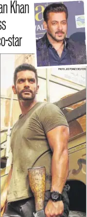  ?? PHOTO: INSTAGRAM/ANGADBEDI PHOTO: JOE PENNEY/REUTERS ?? Actor Salman Khan (inset) starred in the spy thriller Tiger Zinda Hai, with Angad Bedi