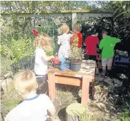  ??  ?? Out of doors Children at play at Balfron Nursery