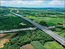  ?? PROVIDED TO CHINA DAILY ?? The Zhanjiang section of the Yulin- Zhanjiang Expressway opens on Thursday.