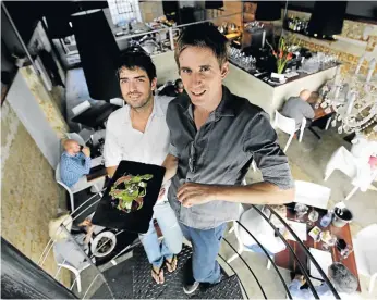  ??  ?? LIFE ON A SLATE: Shayne Holt and Matt Alcock, owners and welcoming hosts at Eatery JHB