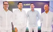  ??  ?? Anwar Vargas, Jaime Navarro, Richard Ramírez y Hernando Reales.