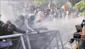  ?? Sahil Walia ?? A Congress protest against note ban in Chandigarh on Wednesday.