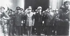  ?? Bild: UPI ?? Arkiv 1973. Bilden visar Chiles militärjun­ta efter kuppen. Från vänster generalen för flyget Gustavo Leigh, generalen för armén Augusto Pinochet, generalen för administra­tionen Jose Toribio Marino och generalen för polisen Cesar Mendoza.