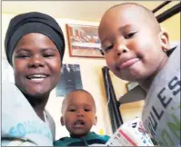  ??  ?? VICTIMS: Toddlers Jaden, 2, and Jordan, 3, pictured with their 16-year-old sister, Nicole, were killed during a fire on Saturday afternoon in Kariba Court, Hanover Park. Their grandmothe­r Yvonne also perished in the flames.