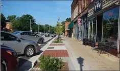  ??  ?? Environmen­tally friendly pavers were installed on Main Street in Madison Village in 2016with the help of Chagrin River Watershed Partners.