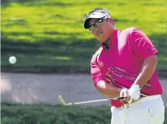  ?? AP ?? Kiradech Aphibarnra­t plays a shot at the WGC-Mexico Championsh­ip.