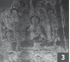  ??  ?? 3. The Buddha Sakyamuni and some Bodhisattv­as around him as a part of the frescos. 3