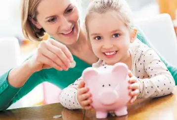  ??  ?? SMALL BEGINNINGS: Girls should be taught about the value of money