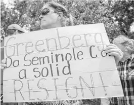  ?? FILE PHOTO ?? Seminole County residents got their wish as tax collector Joel Greenberg did resign after being indicted on stalking and identity theft charges. We think J.R. Kroll is the best candidate to replace Greenberg when people vote in the Aug. 18th Republican primary.