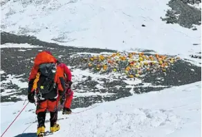  ?? — afp ?? nepal welcomes hundreds of adventurer­s each spring climbing season, when temperatur­es are warm and winds are typically calm.