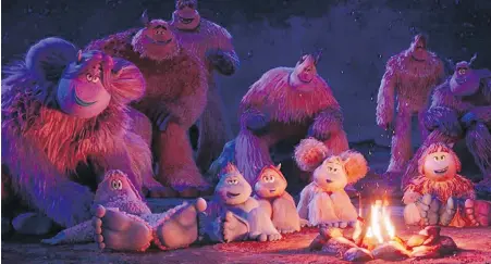  ??  ?? In Smallfoot, a tribe of Yetis in the Himalayas fears the dreaded mysterious creature known to them as Smallfoot, i.e., humans.