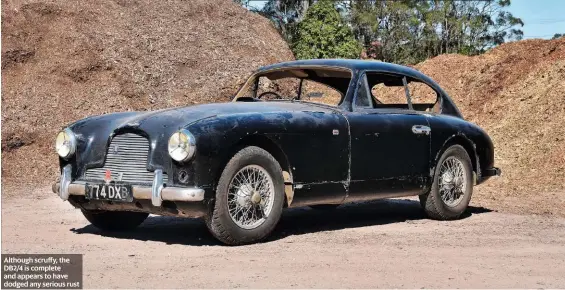  ??  ?? Although scruffy, the DB2/4 is complete and appears to have dodged any serious rust