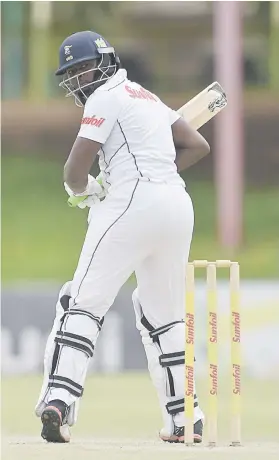  ?? Picture: Gallo Images ?? IN CONTROL. Knight opener Grant Mokoena anchored the hosts’ first innings in their Sunfoil Series match against the Titans in Bloemfonte­in yesterday.