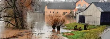  ?? Foto: Helmut Bissinger ?? Harburg bei Donauwörth wurde im Januar von Hochwasser getroffen. Die Gegend um Donauwörth gilt als Region mit hohem Schadenspo­tenzial.