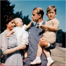  ??  ?? He and Elizabeth as young parents of the baby Princess Anne and a young Prince Charles. Philip is known to be good with children.