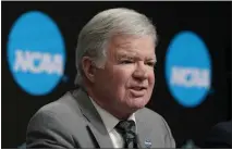  ?? ERIC GAY — THE ASSOCIATED PRESS FILE ?? NCAA President Mark Emmert is stepping down after 12years on the job. Emmert will continue to serve in his role until a new president is selected and in place or until.